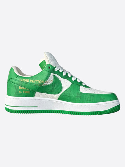 Louis Vuitton Nike Green & White Monogram Air Force 1