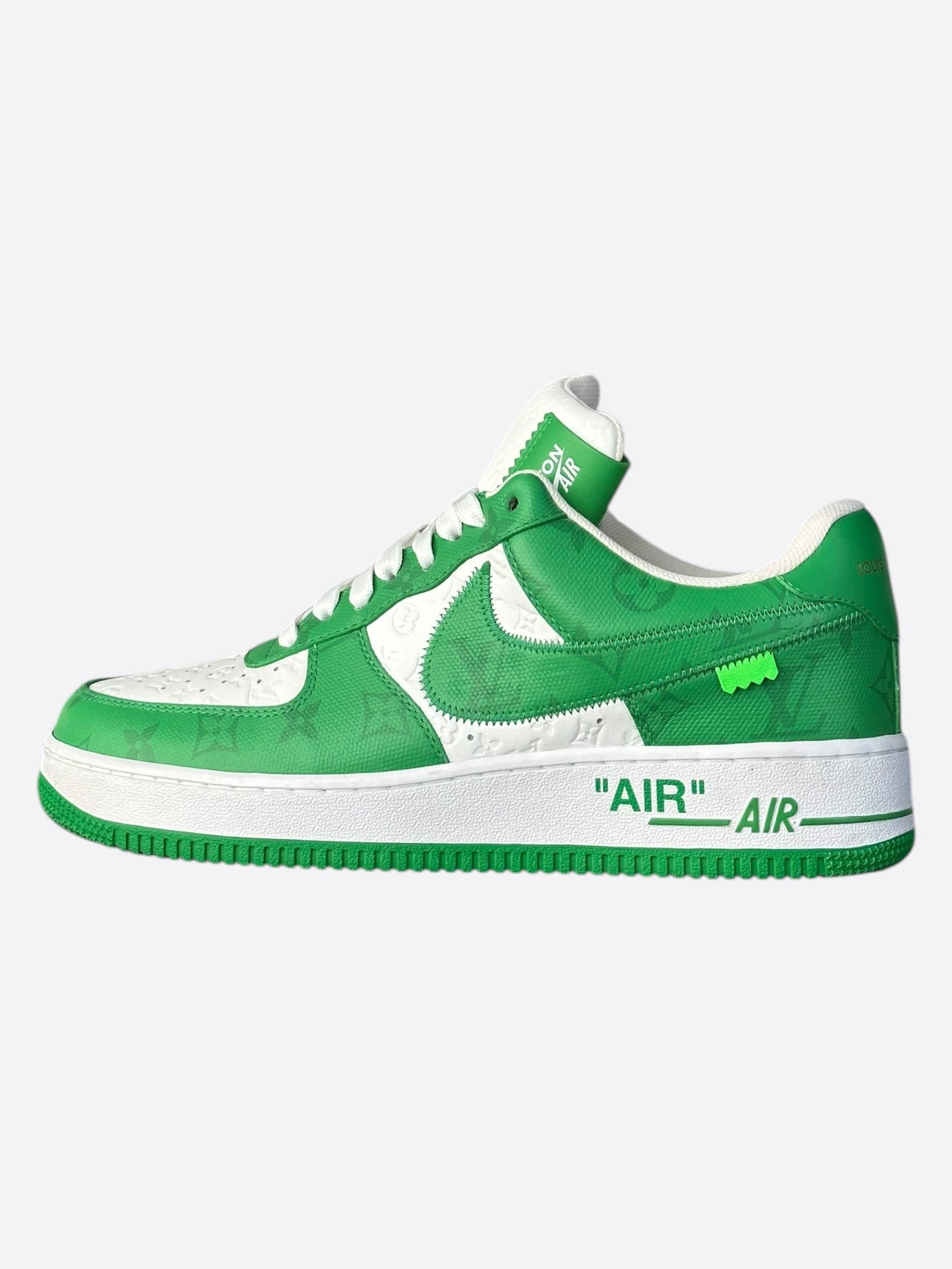 Louis Vuitton Nike Green & White Monogram Air Force 1