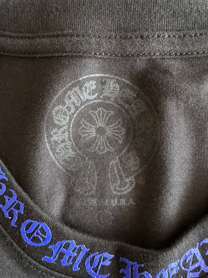 Chrome Hearts Black & Blue Neck Logo Longsleeve T-Shirt