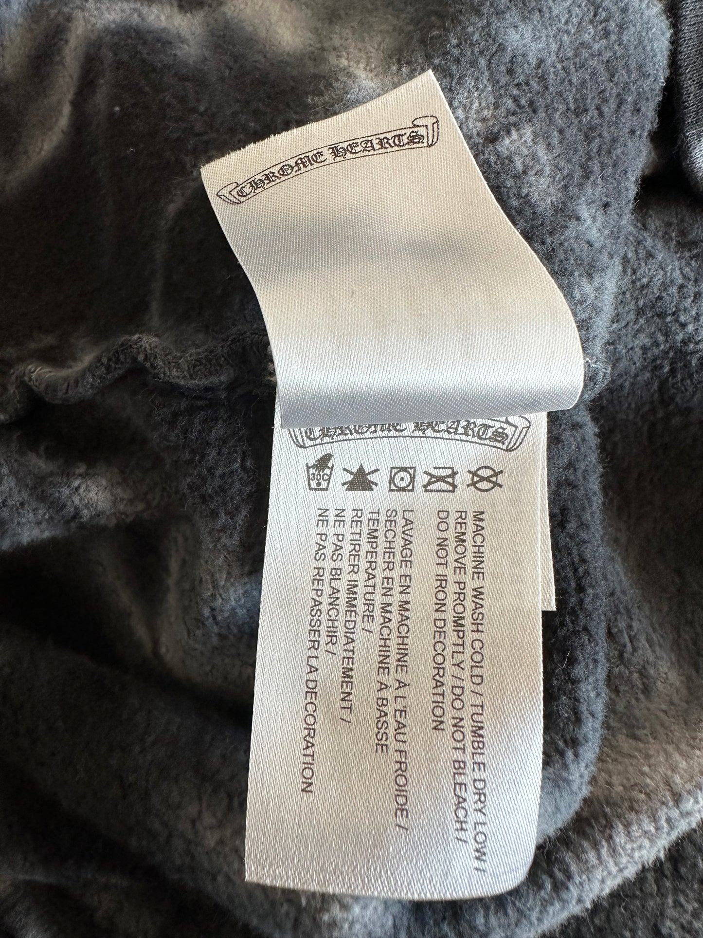 Chrome Hearts Black & White Tie-Dye Horseshoe Logo Hoodie