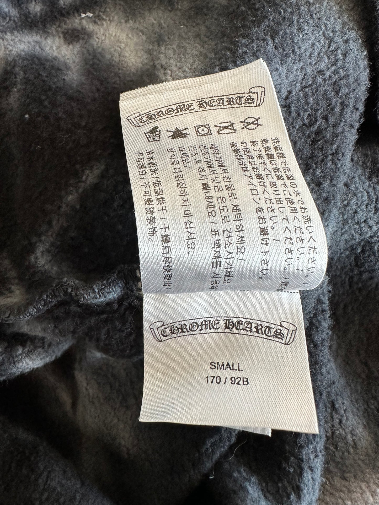 Chrome Hearts Black & White Tie-Dye Horseshoe Logo Hoodie