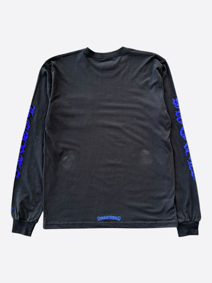 Chrome Hearts Black & Blue Neck Logo Longsleeve T-Shirt