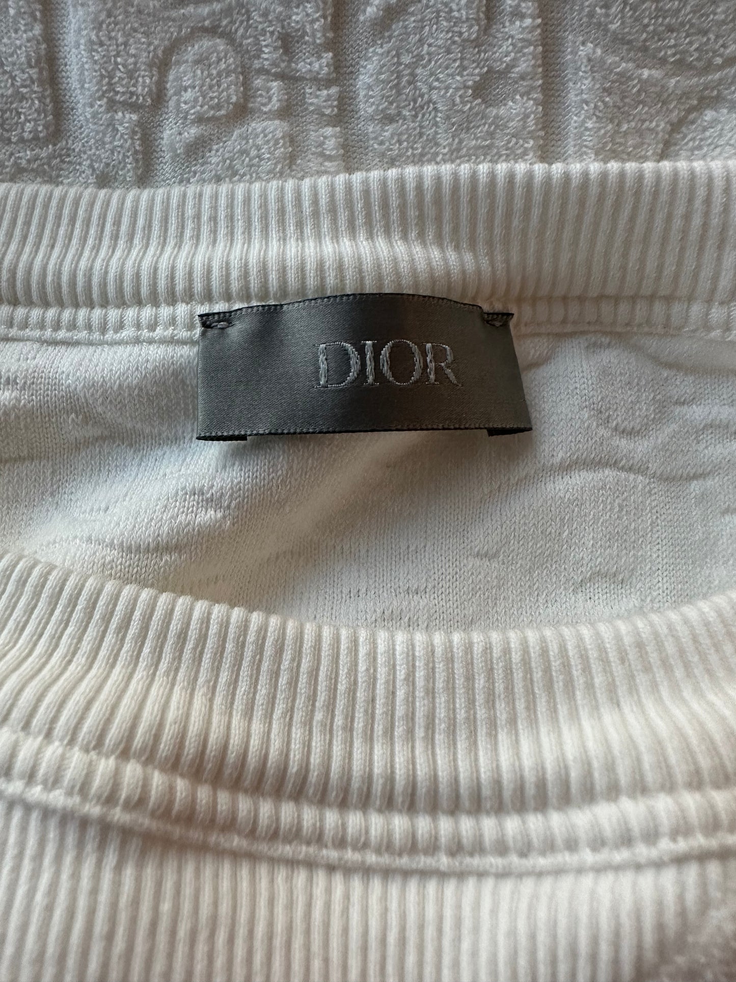 Dior White Oblique Towel T-Shirt