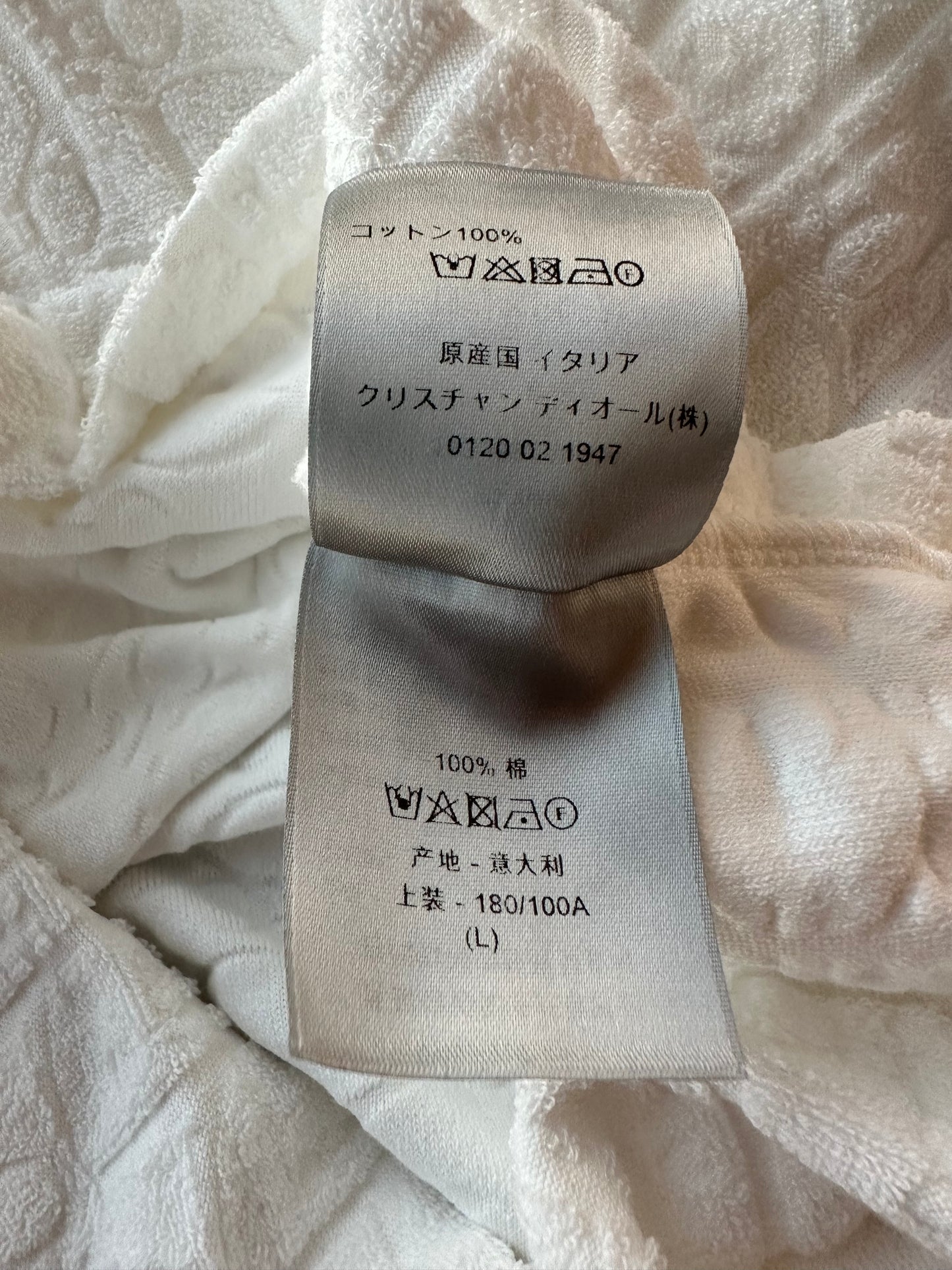 Dior White Oblique Towel T-Shirt