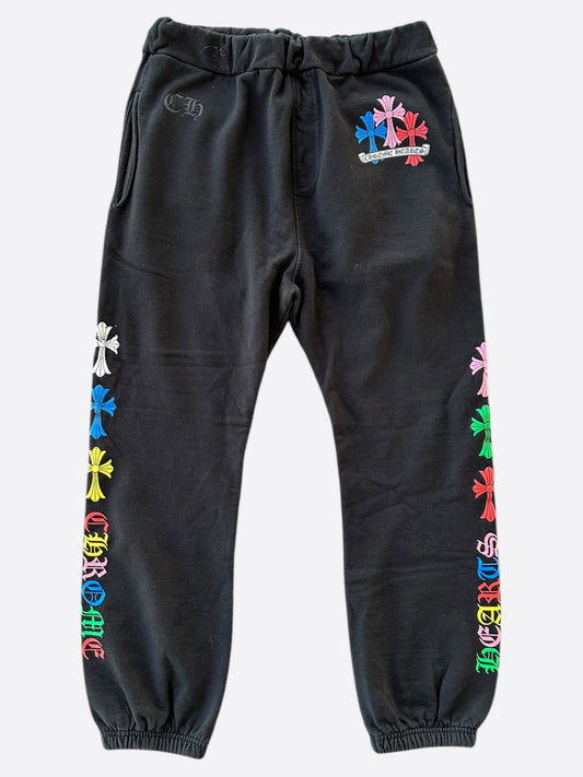 Chrome Hearts Black Multicolor Cross Logo Sweatpants