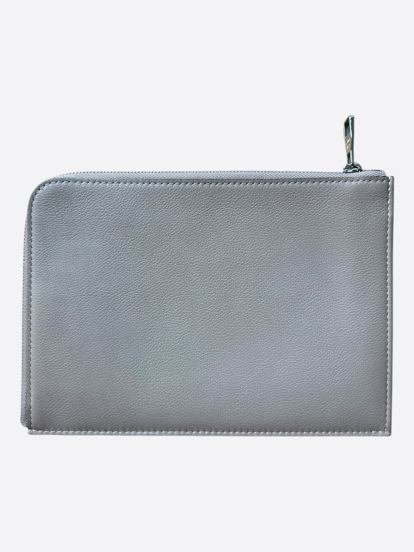 Louis Vuitton Grey Leather Jules Zip Pouch PM