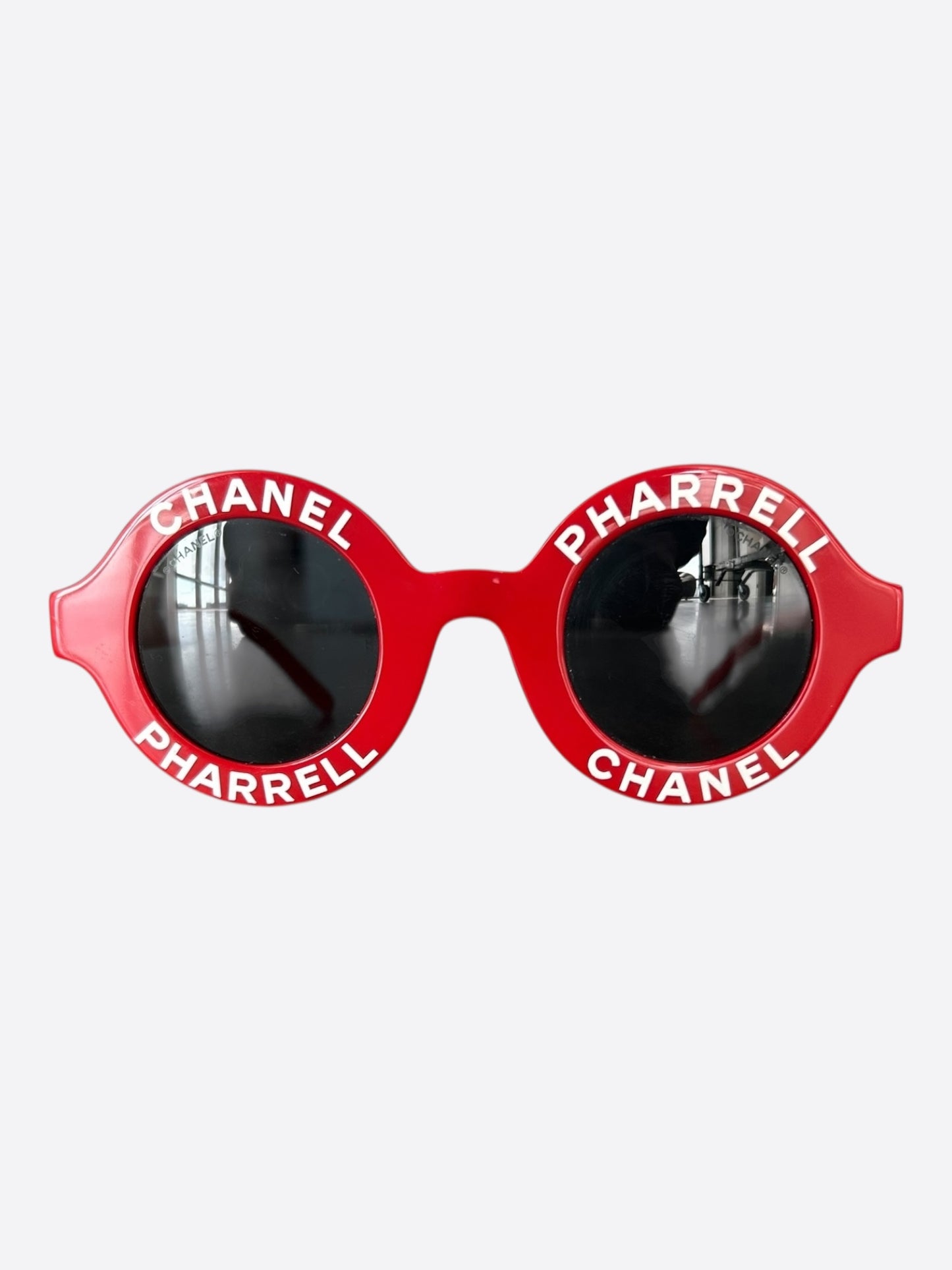 Chanel Pharrell Red & White Round Sunglasses