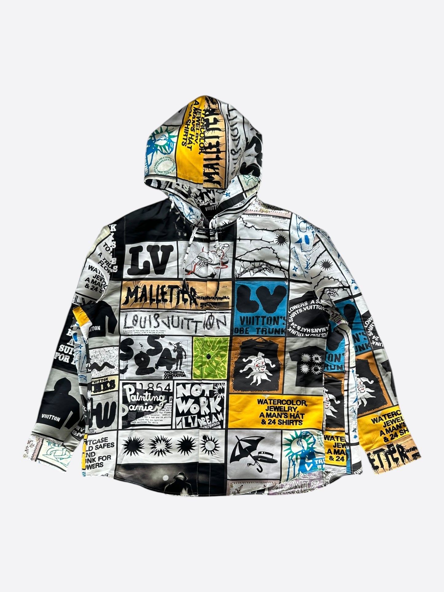 Louis Vuitton White & Multicolor Graphic Windbreaker