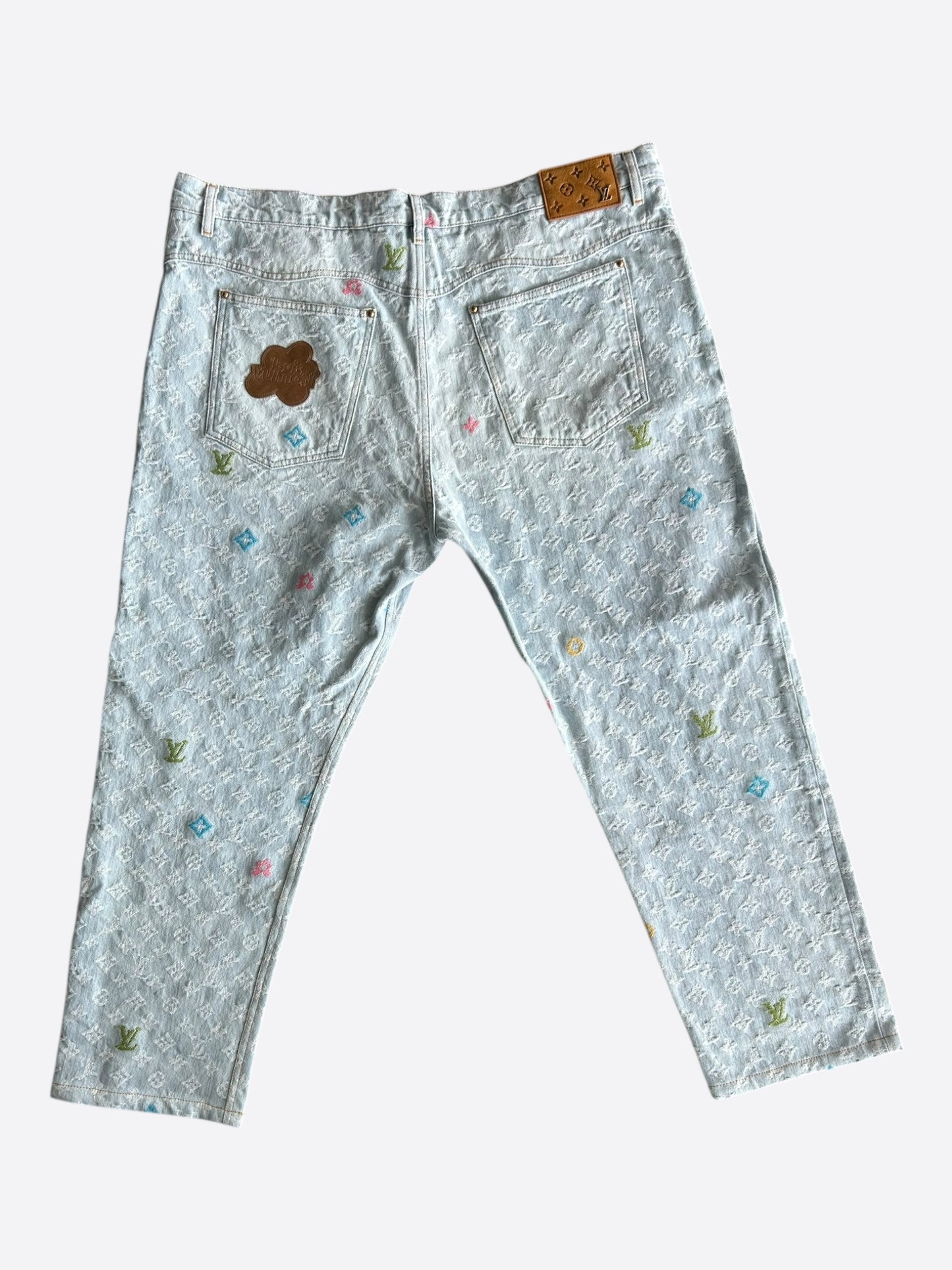Louis Vuitton Tyler The Creator Blue & White Monogram Jeans