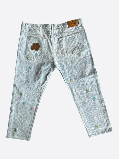 Louis Vuitton Tyler The Creator Blue & White Monogram Jeans