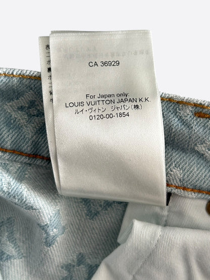 Louis Vuitton Tyler The Creator Blue & White Monogram Jeans