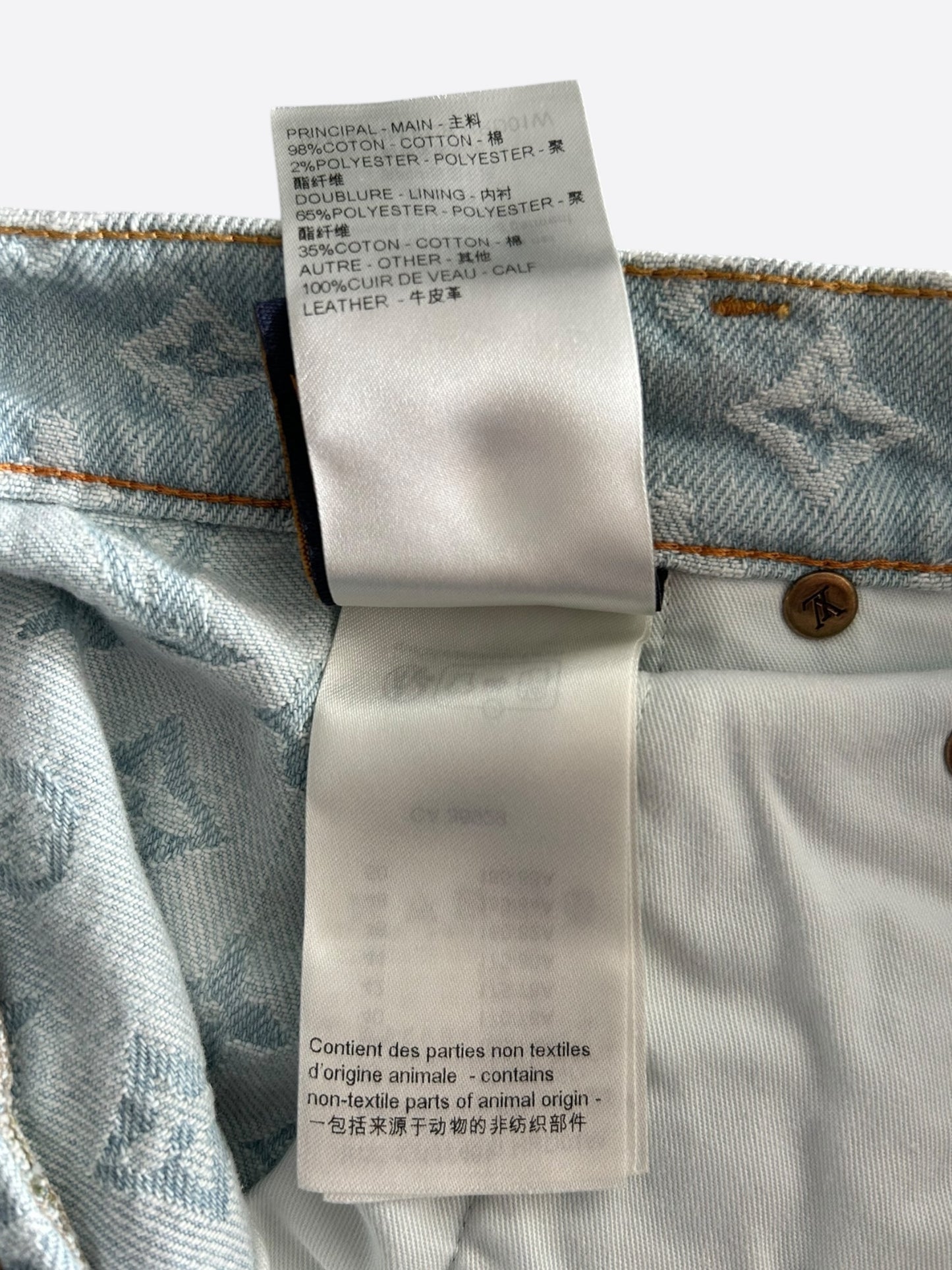 Louis Vuitton Tyler The Creator Blue & White Monogram Jeans