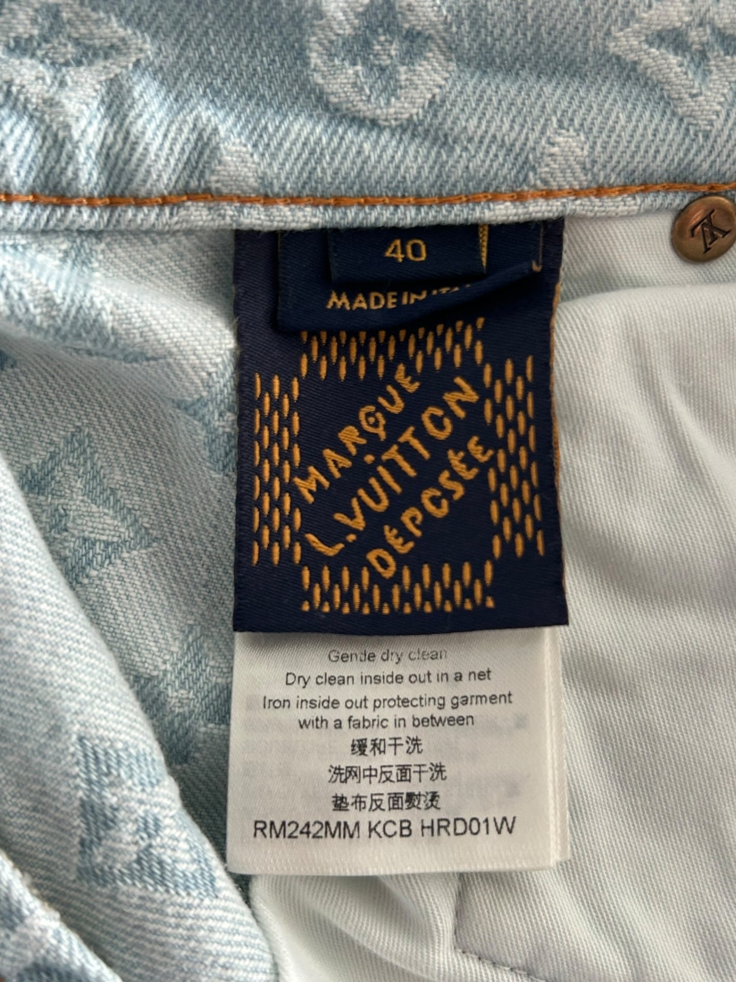 Louis Vuitton Tyler The Creator Blue & White Monogram Jeans