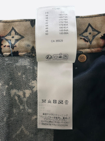 Louis Vuitton Blue Bleached Monogram Velvet Jeans