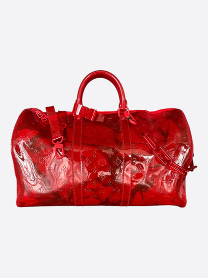 Louis Vuitton Red Prism Keepall 50