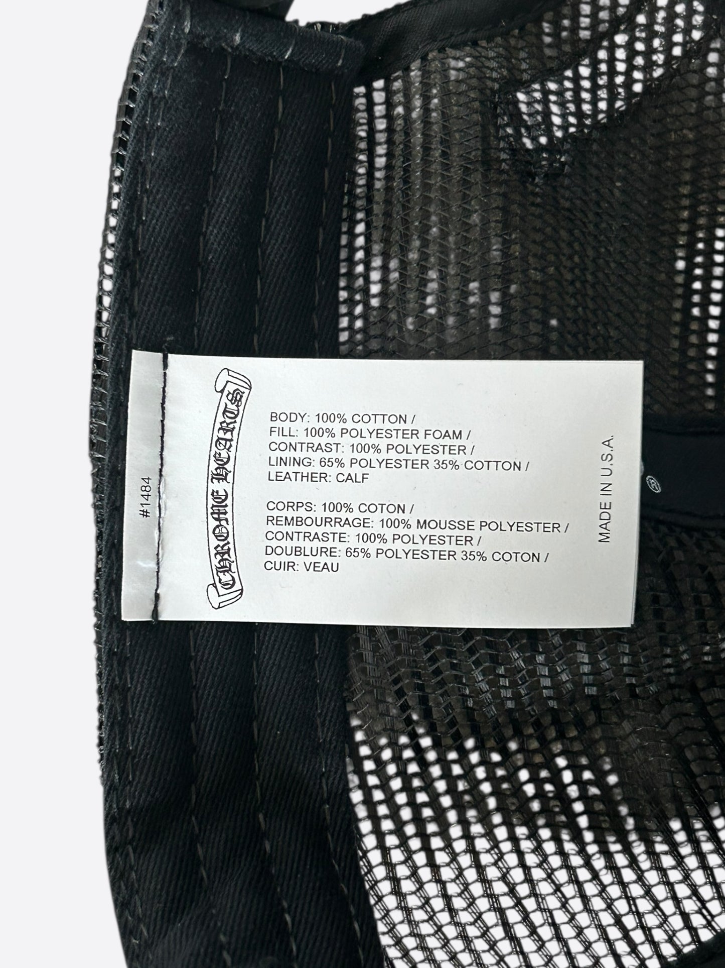 Chrome Hearts Black & White Ponyhair Triple Cross Patch Trucker Hat