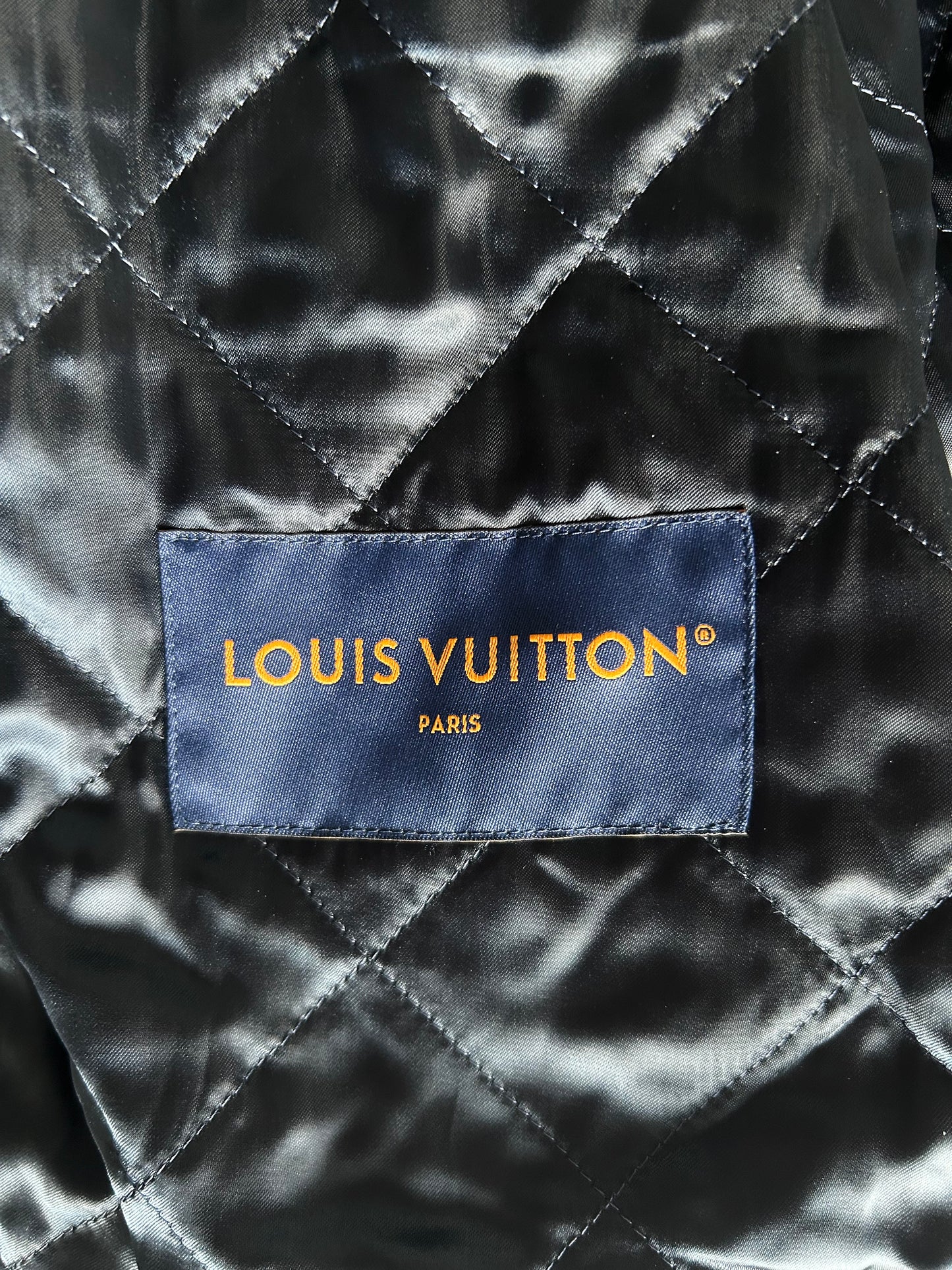 Louis Vuitton Blue Bleached Monogram Padded Velvet Jacket