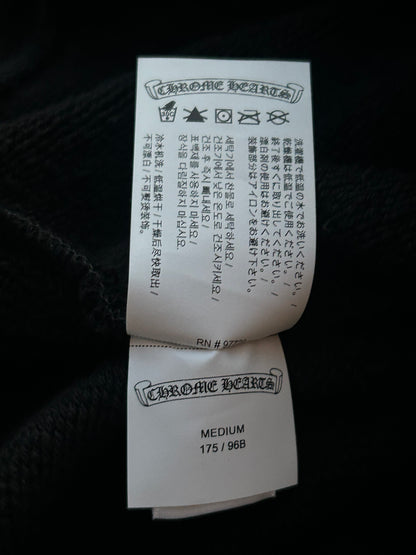 Chrome Hearts Black Triple Cross CH Logo Embroidered Hoodie