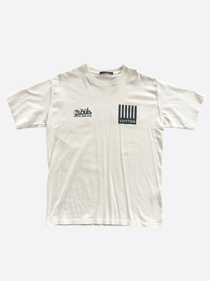 louis vuitton backpack barcode Louis Vuitton White Barcode Logo T-Shirt – Savonches