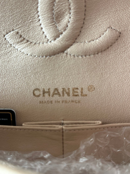 Chanel Beige Caviar Medium Flap Bag