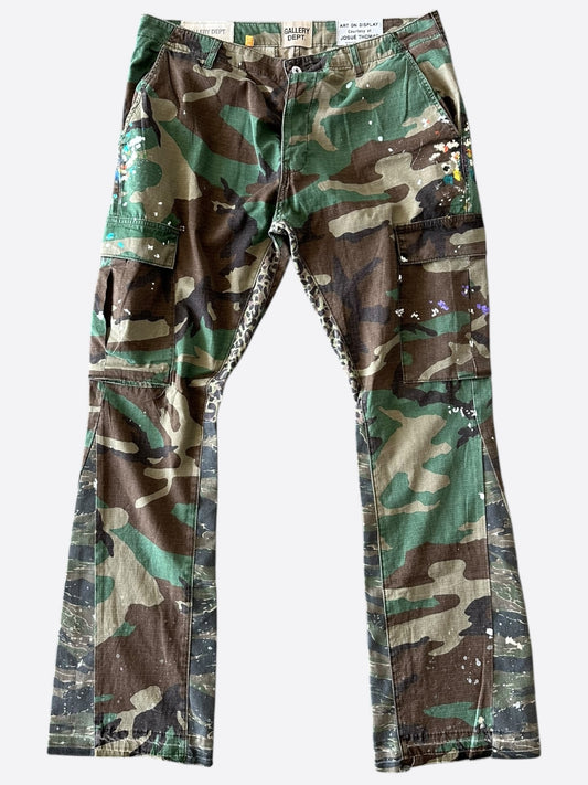 Gallery Dept Camouflage Paint Splatter Flare Cargo Pants