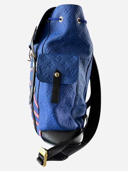 blue louis vuitton backpack men& 39 Louis Vuitton NBA Blue Monogram Christopher Backpack – Savonches
