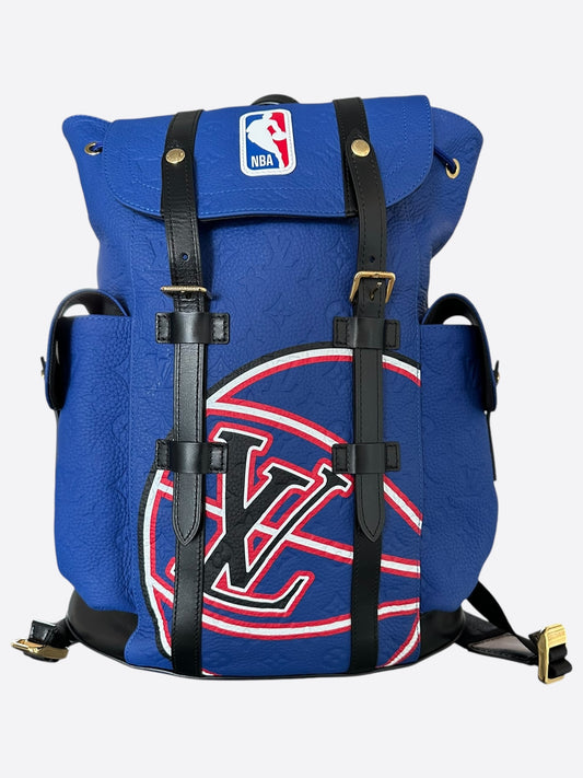 Louis Vuitton NBA Blue Monogram Christopher Backpack