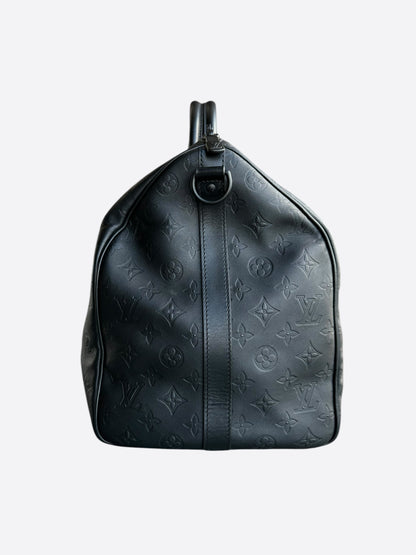 Louis Vuitton Black Monogram Shadow Keepall 50