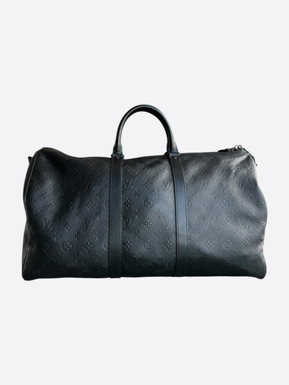 Louis Vuitton Black Monogram Shadow Keepall 50