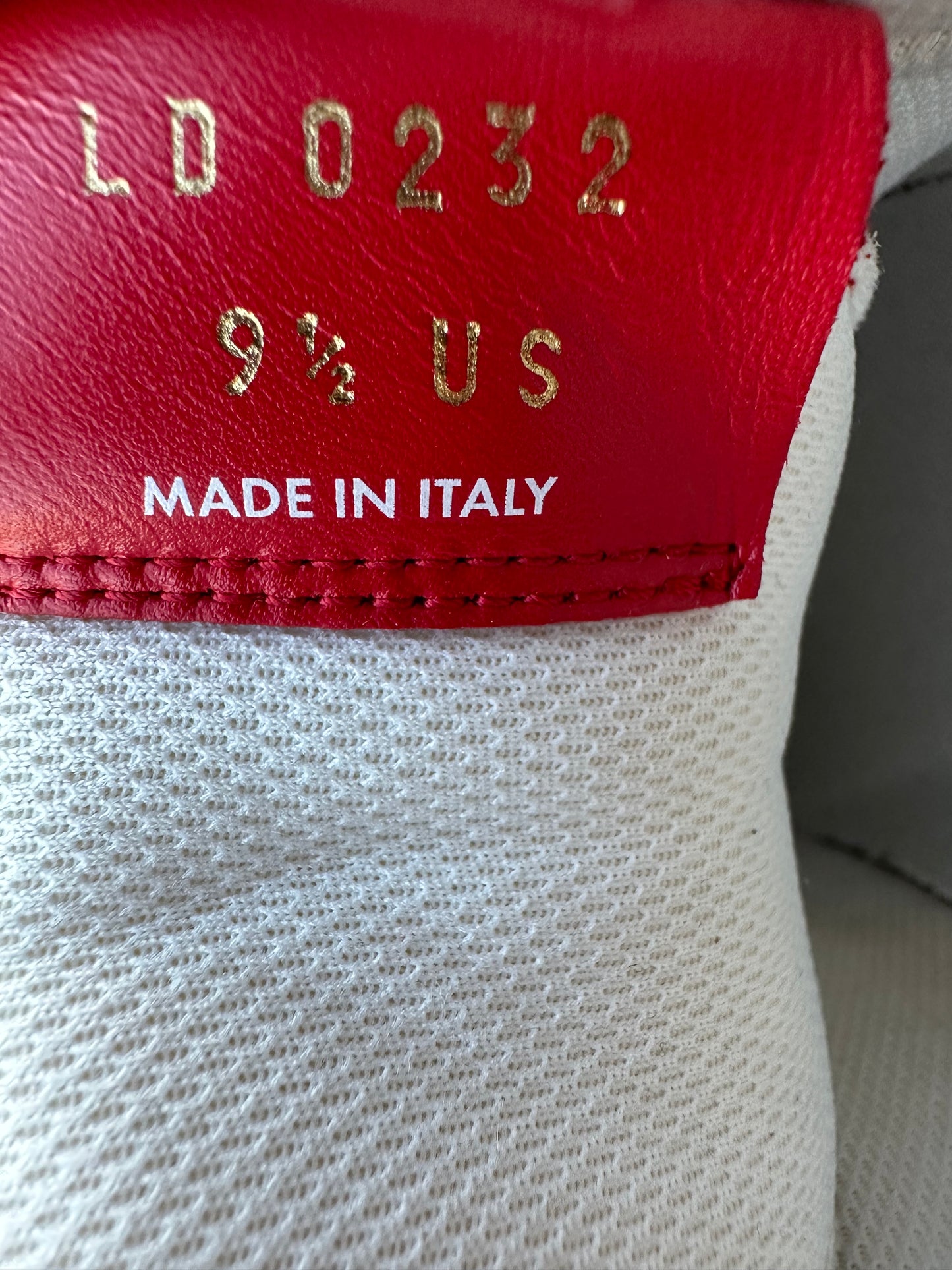 Louis Vuitton Nike Red & White Monogram Air Force 1 Sneakers