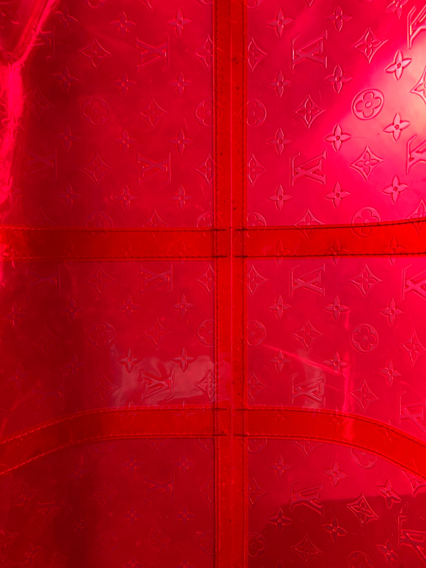 Louis Vuitton Red Prism Monogram Keepall 50