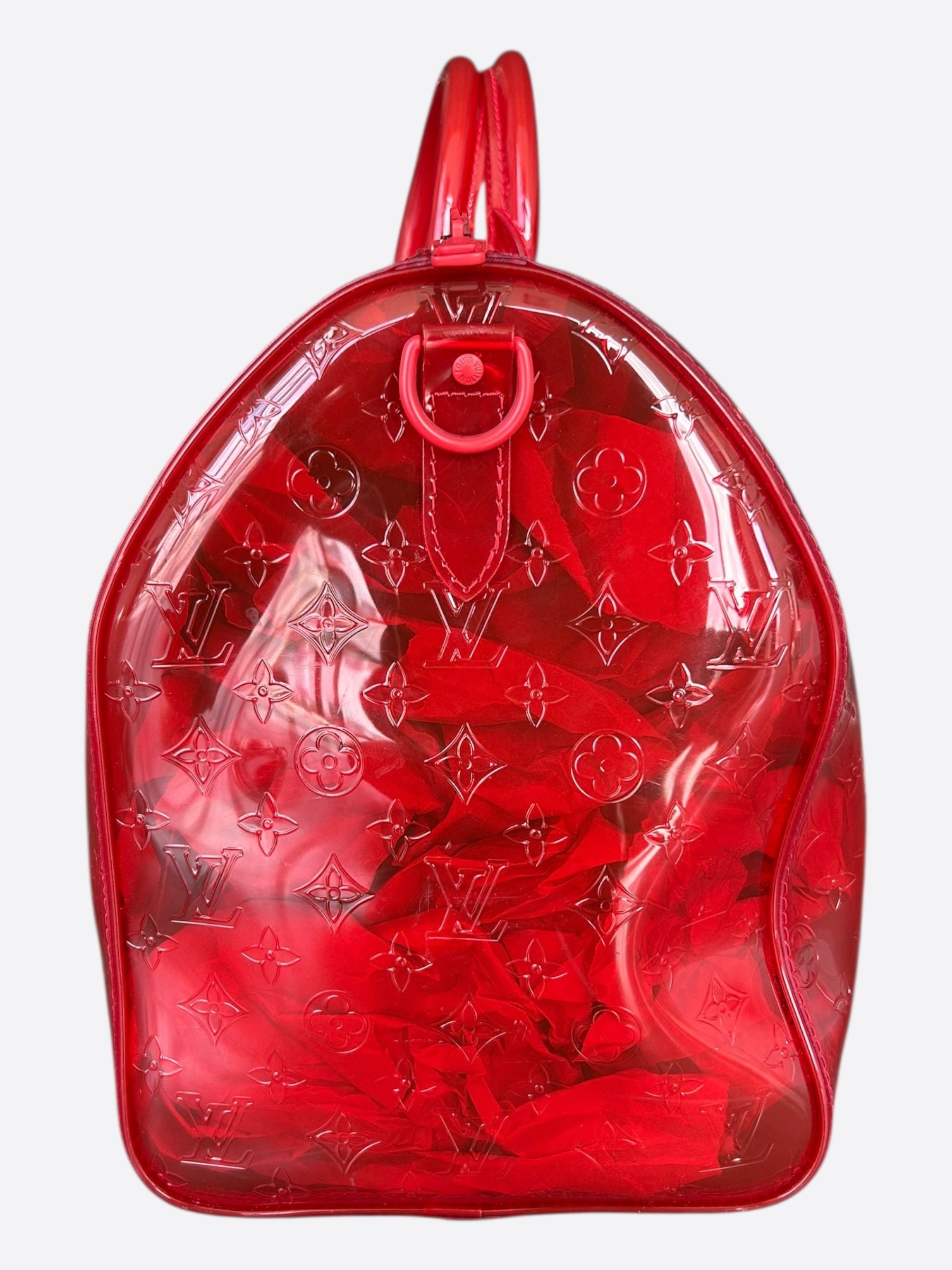 Louis Vuitton Red Prism Monogram Keepall 50 – Savonches