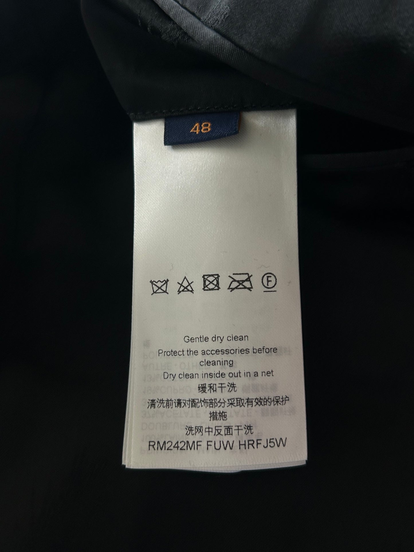 Louis Vuitton Black Crystal Monogram Blazer Jacket