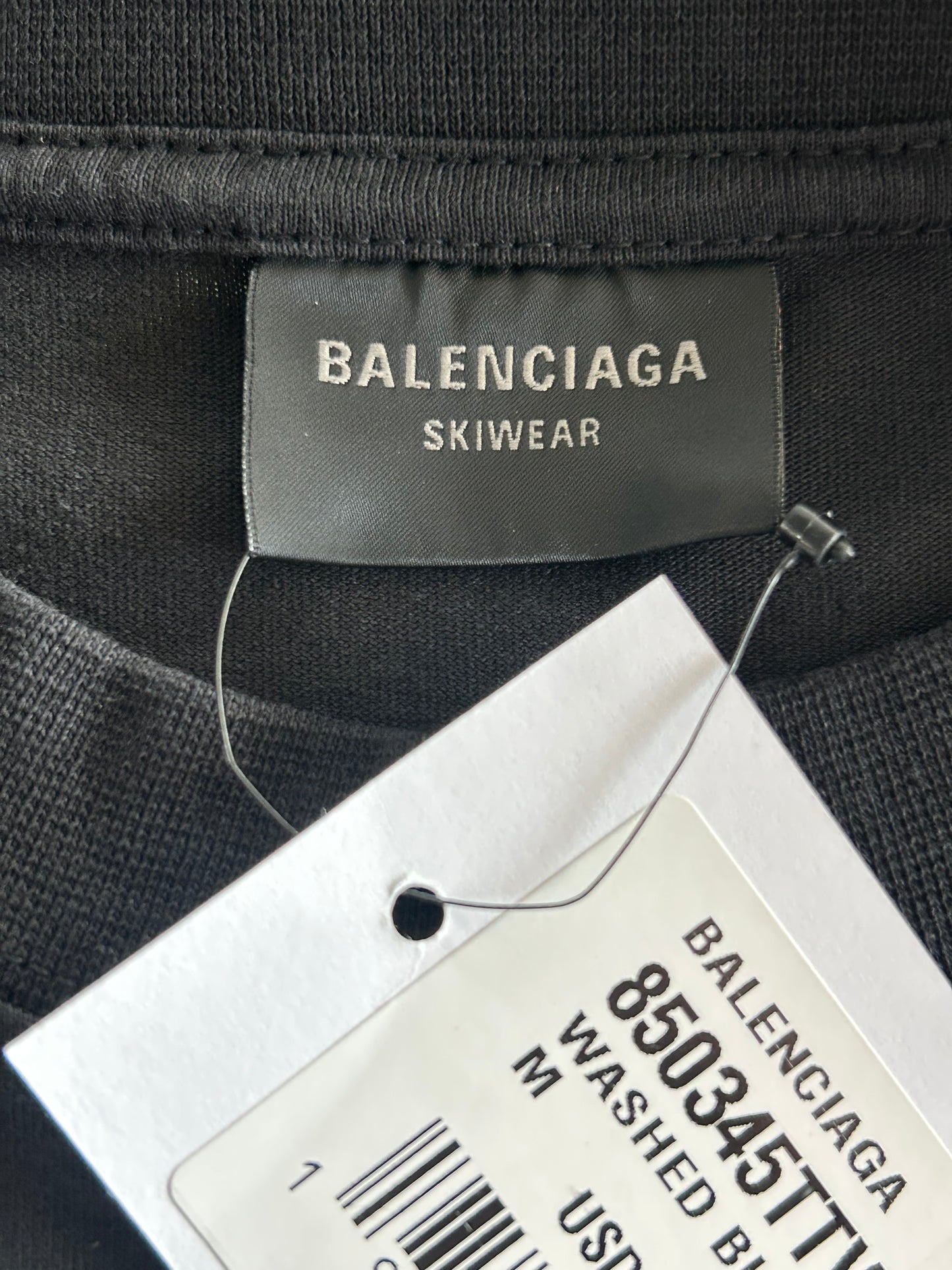 Balenciaga Washed Black & White B Logo T-Shirt