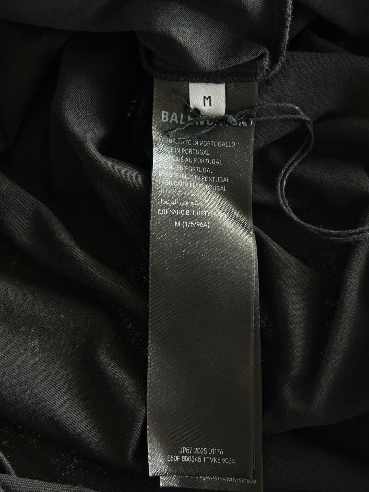 Balenciaga Washed Black & White B Logo T-Shirt