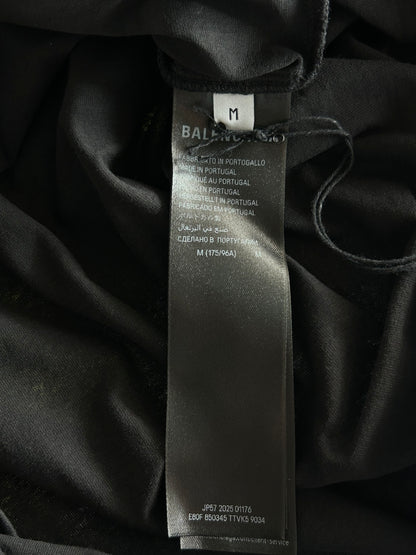 Balenciaga Washed Black & White B Logo T-Shirt