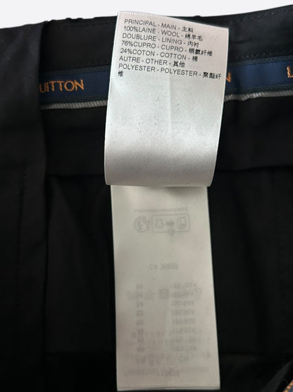 Louis Vuitton Black Crystal Monogram Trousers