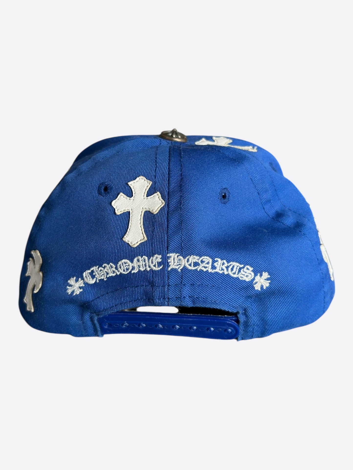 Chrome Hearts Blue & White Cross Patch Hat