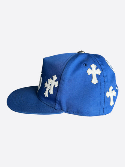 Chrome Hearts Blue & White Cross Patch Hat