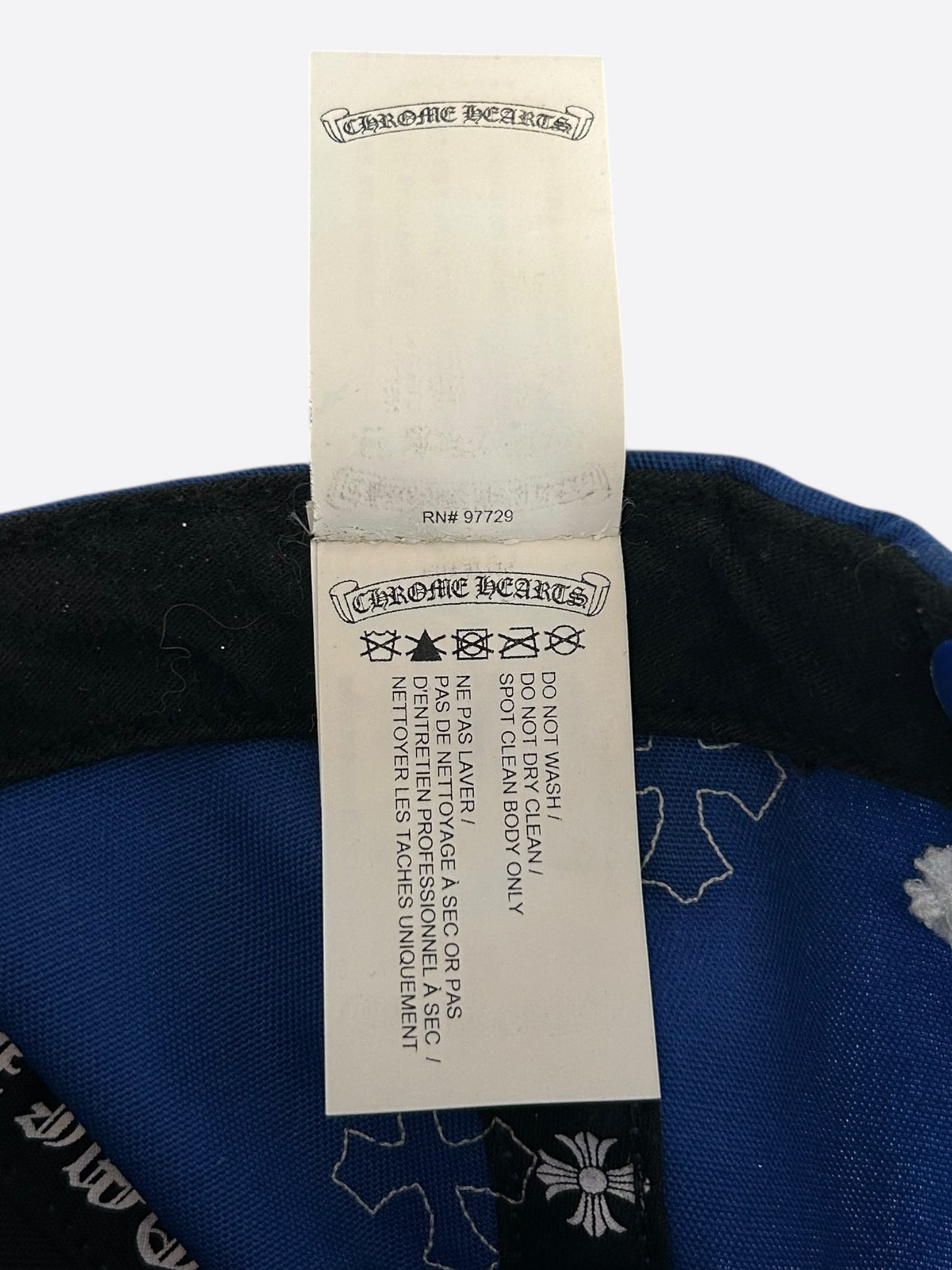 Chrome Hearts Blue & White Cross Patch Hat