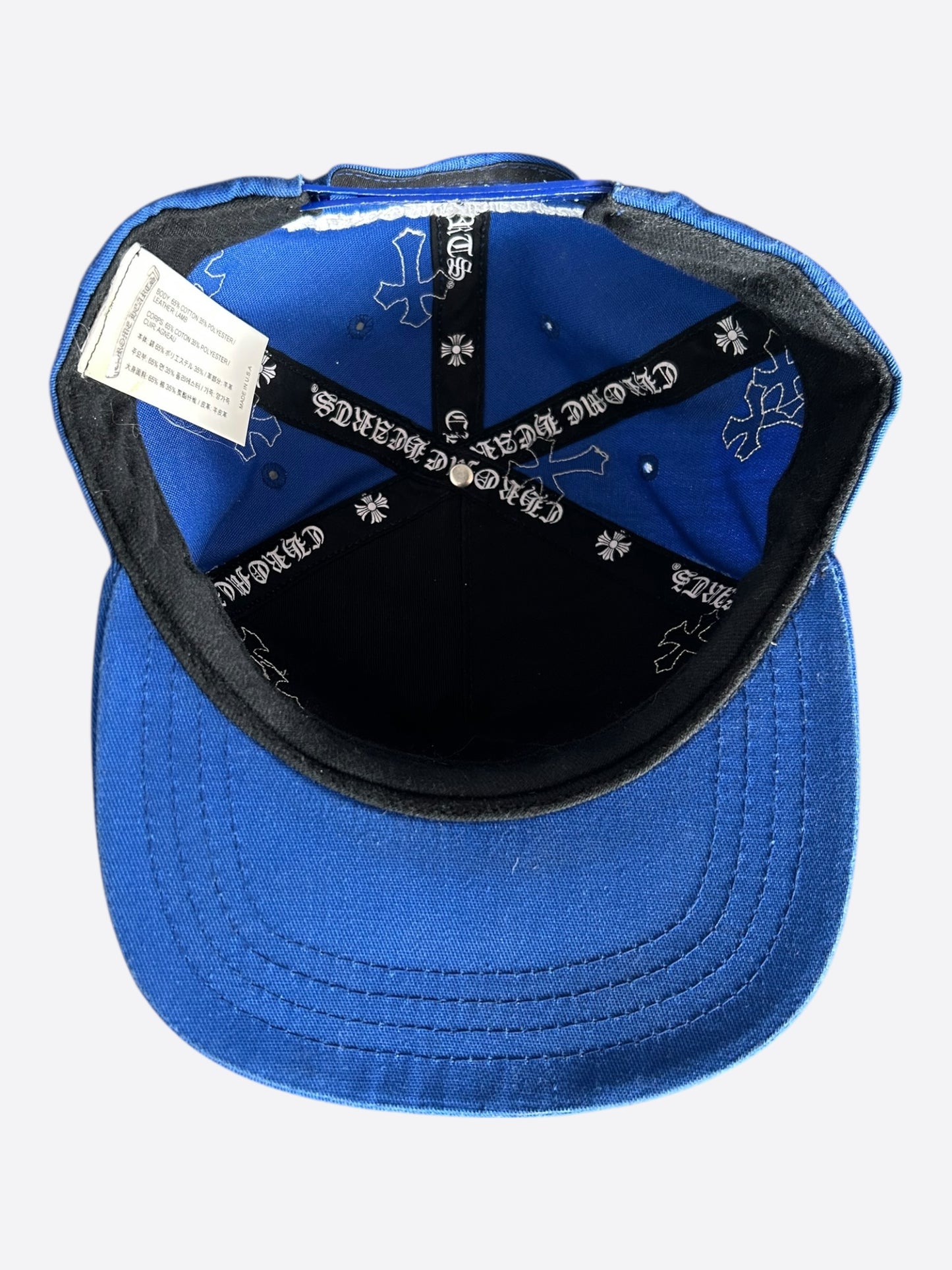 Chrome Hearts Blue & White Cross Patch Hat