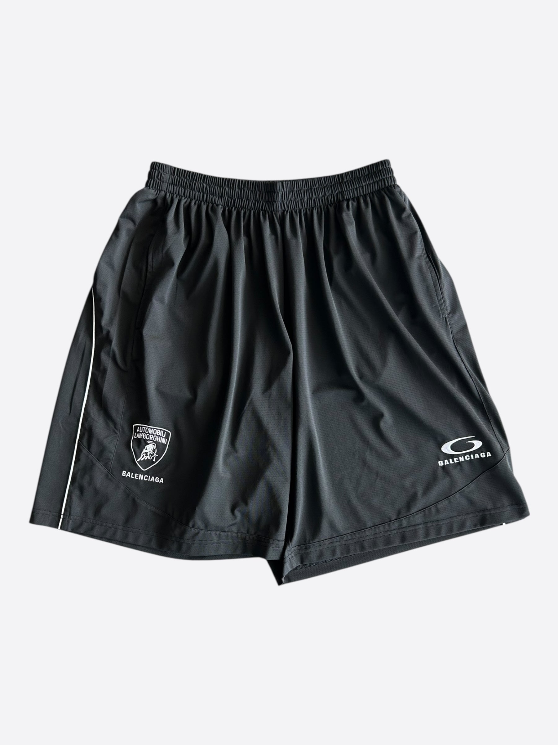 Balenciaga Lamborghini Black & White Logo Shorts – Savonches