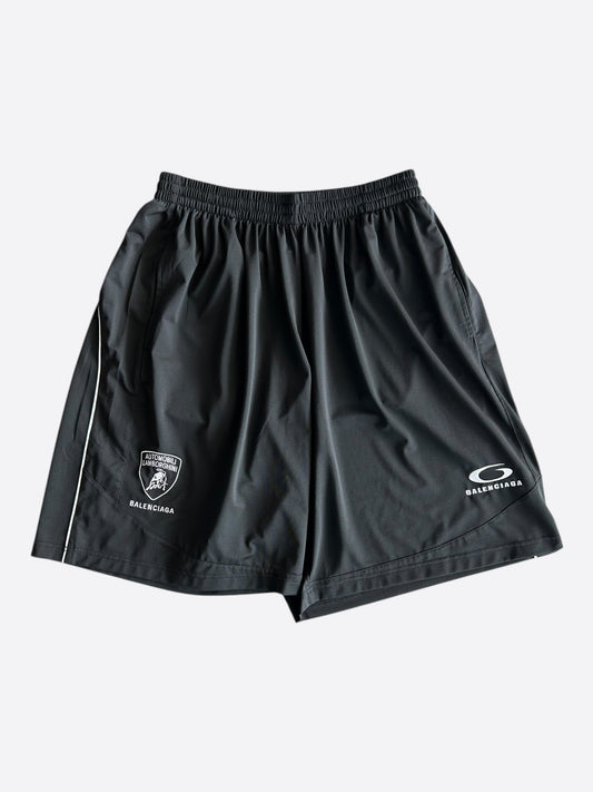 Balenciaga Lamborghini Black & White Logo Shorts