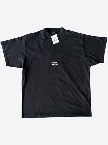 Balenciaga Washed Black & White B Logo T-Shirt