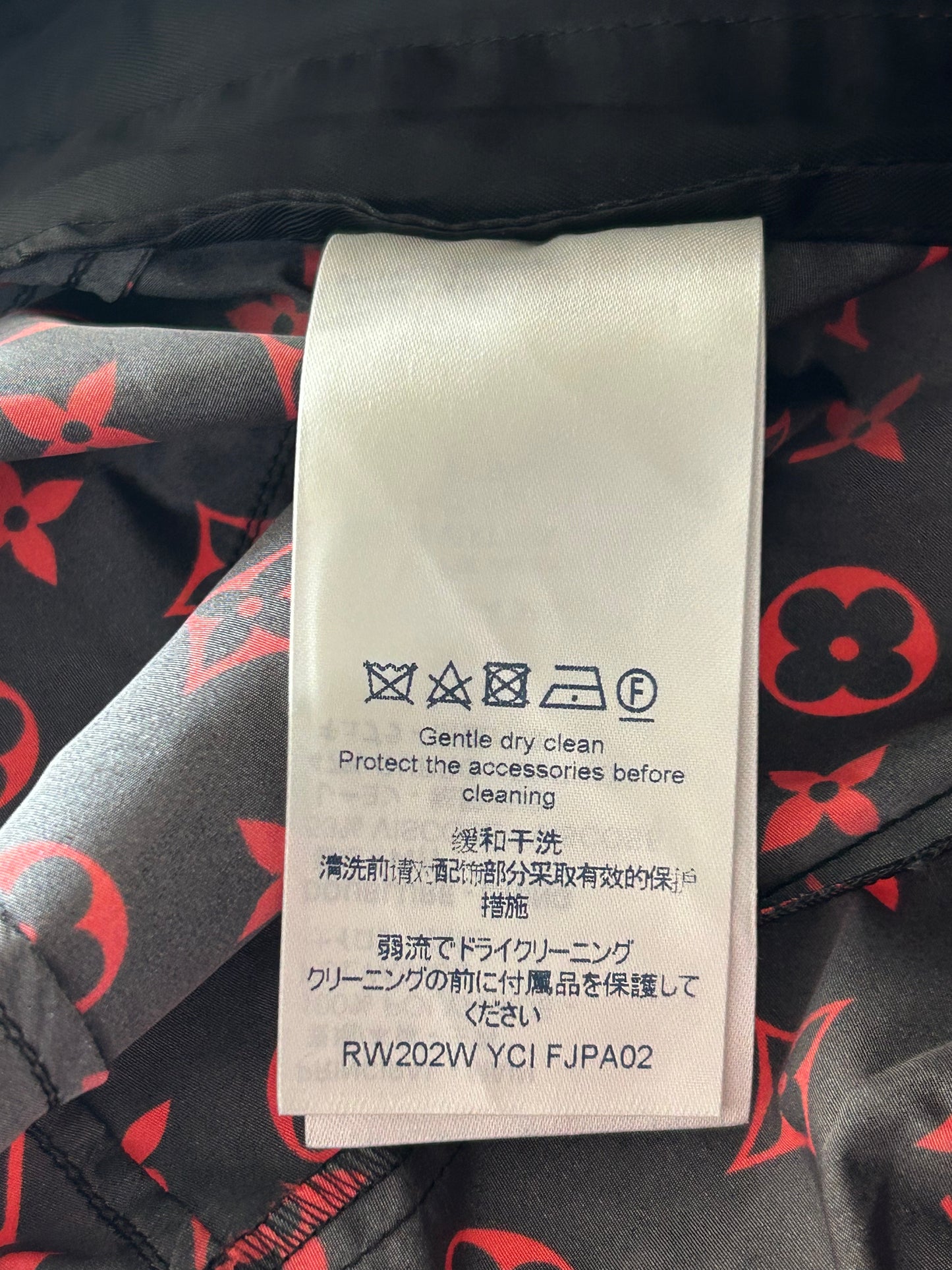 Louis Vuitton Black & Red Monogram Women's Pants