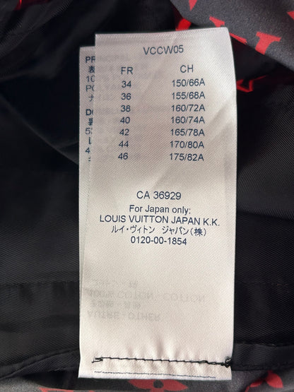 Louis Vuitton Black & Red Monogram Women's Pants