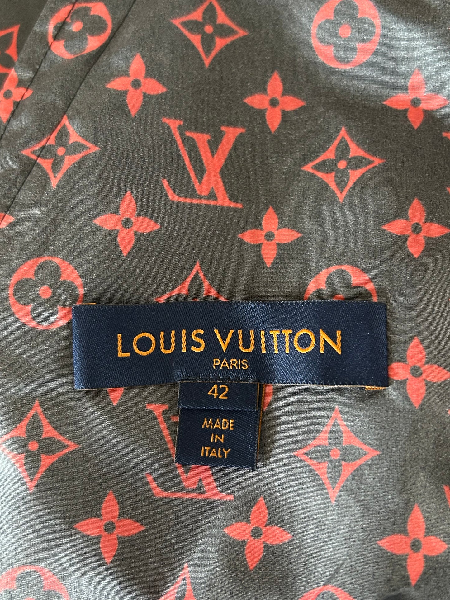 Louis Vuitton Black & Red Monogram Women's Windbreaker