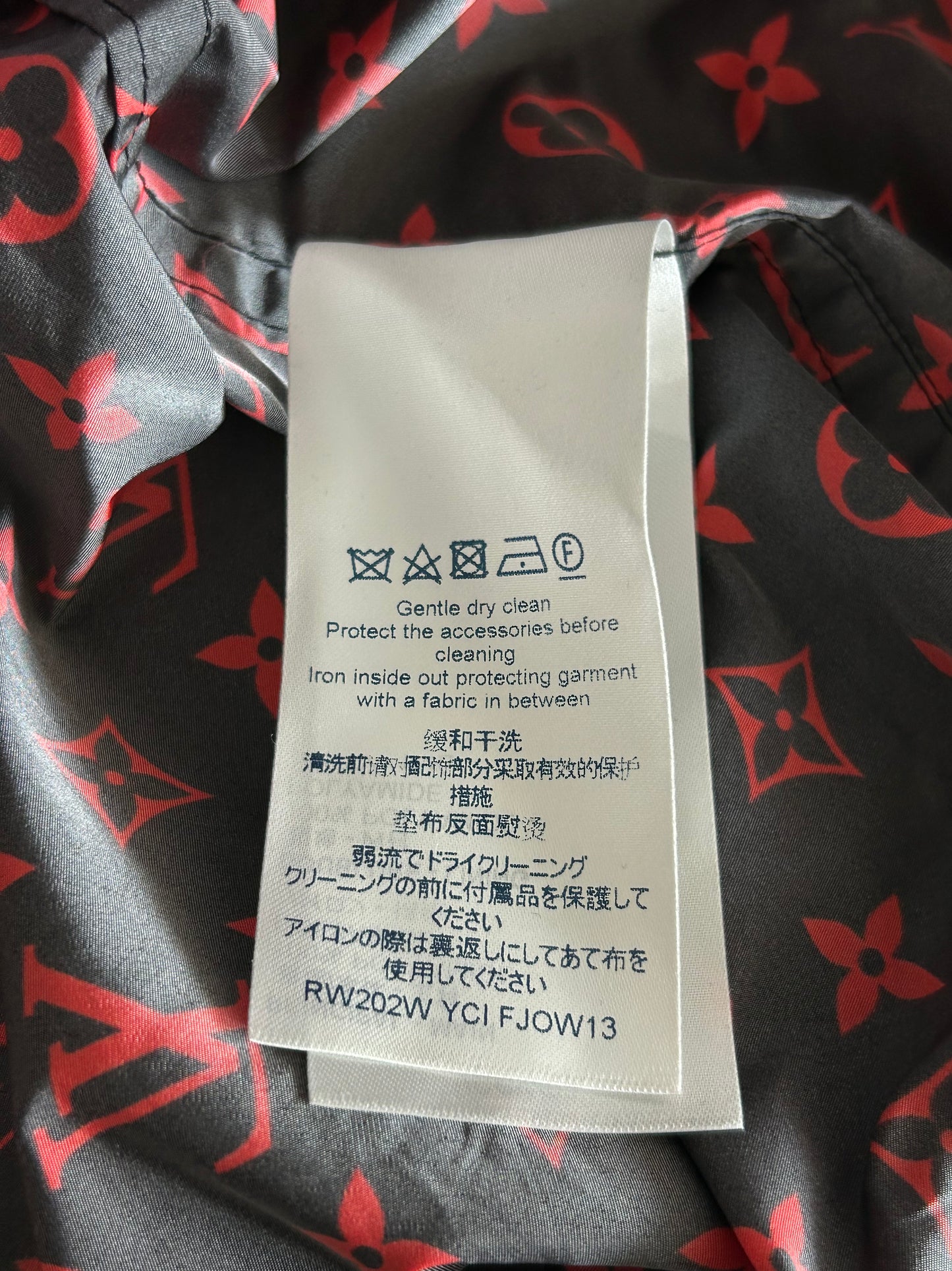 Louis Vuitton Black & Red Monogram Women's Windbreaker