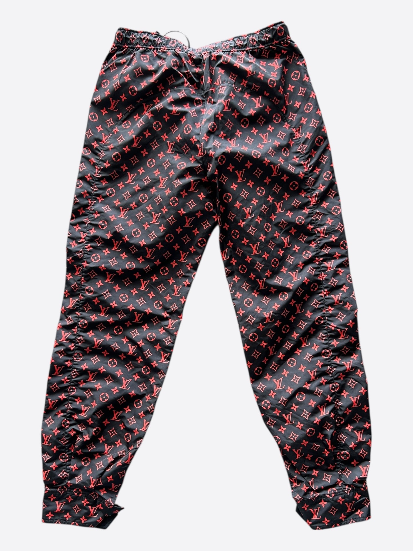 Louis Vuitton Black & Red Monogram Women's Pants