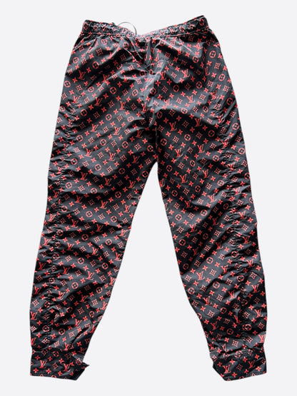 Louis Vuitton Black & Red Monogram Women's Pants
